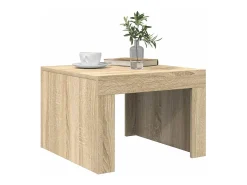 Mesa De Centro|vidaxl Mesa de centro 50x50x35 cm derivados de madeira carvalho sonoma Natural claro