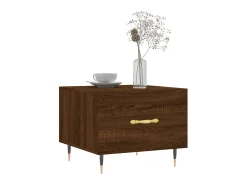 Mesa De Centro| Mesa de centro 50x50x40 cm derivados madeira carvalho PT802989 Castanho