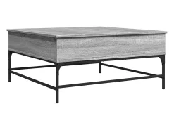 Mesa De Centro*vidaxl Mesa de centro 95x95x45 cm derivados madeira/metal cinza sonoma Cinzento