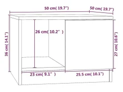 Sale vidaxl Mesa de centro 50x50x36 cm derivados de madeira Branco