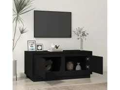 Móvel De Tv| Mesa de centro 102x50x44 cm derivados de madeira PT192820 Preto