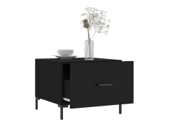 Mesa De Centro|vidaxl Mesa de centro 50x50x40 cm derivados de madeira Preto
