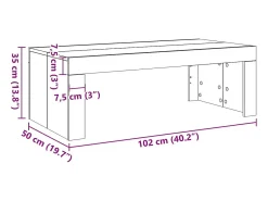 Mesa De Centro|vidaxl Mesa de centro 102x50x35 cm derivados de madeira madeira velha Natural claro