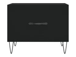 Outlet vidaxl Mesa de centro 50x50x40 cm derivados de madeira Preto