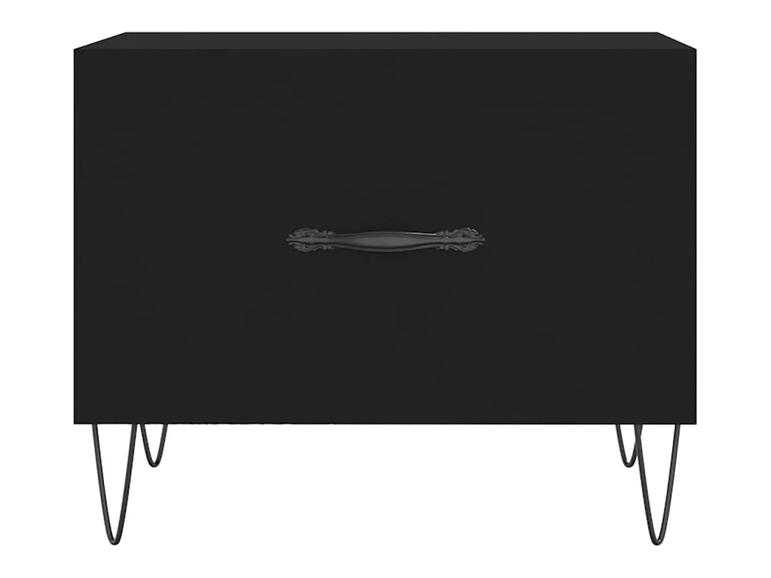 Outlet vidaxl Mesa de centro 50x50x40 cm derivados de madeira Preto