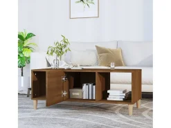 Mesa De Centro|vidaxl Mesa de centro 102x50x40 cm derivados madeira carvalho castanho Natural claro