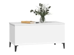 Mesa De Centro|vidaxl Mesa de centro 90x44,5x45 cm derivados de madeira Branco