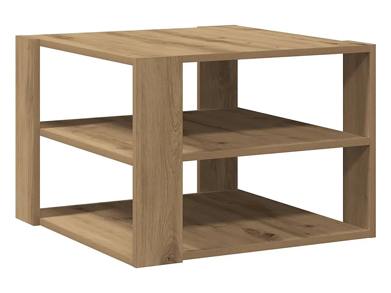 Best vidaxl Mesa de centro 58x58x40 cm deriv. madeira carvalho artisiano Natural claro