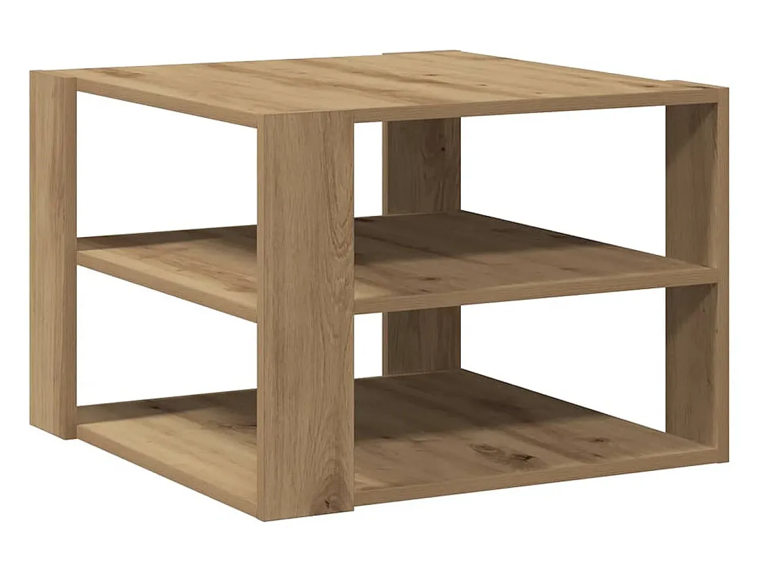 Best vidaxl Mesa de centro 58x58x40 cm deriv. madeira carvalho artisiano Natural claro