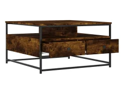 Online Mesa de centro 80x80x45 cm derivados de madeira carvalho fumado PT461778 Castanho