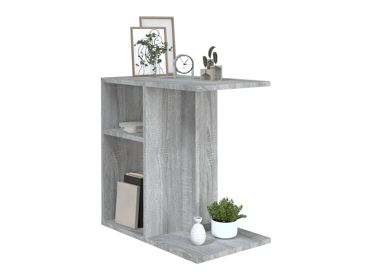 New Mesa de centro 50x30x50 cm derivados de madeira sonoma PT406313 Cinzento