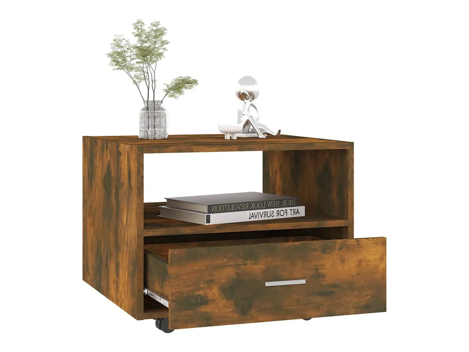 Mesa De Centro|vidaxl Mesa de centro 55x55x40 cm derivados de madeira carvalho fumado Natural claro
