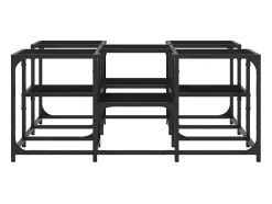 Mesa De Centro*vidaxl Mesa de centro 91x91x40 cm derivados de madeira Preto