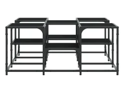 Mesa De Centro*vidaxl Mesa de centro 91x91x40 cm derivados de madeira Preto