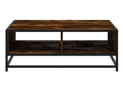 Mesa De Centro|vidaxl Mesa de centro 80x80x30 cm deriv. madeira/metal carvalho fumado Natural claro
