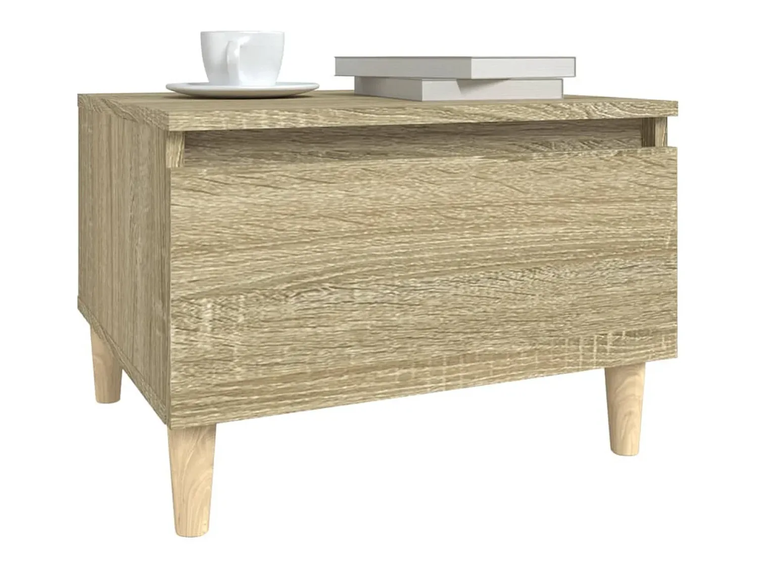 Mesa De Centro* Mesa de centro 50x46x35 cm derivados de madeira carvalho sonoma PT722364 Castanho