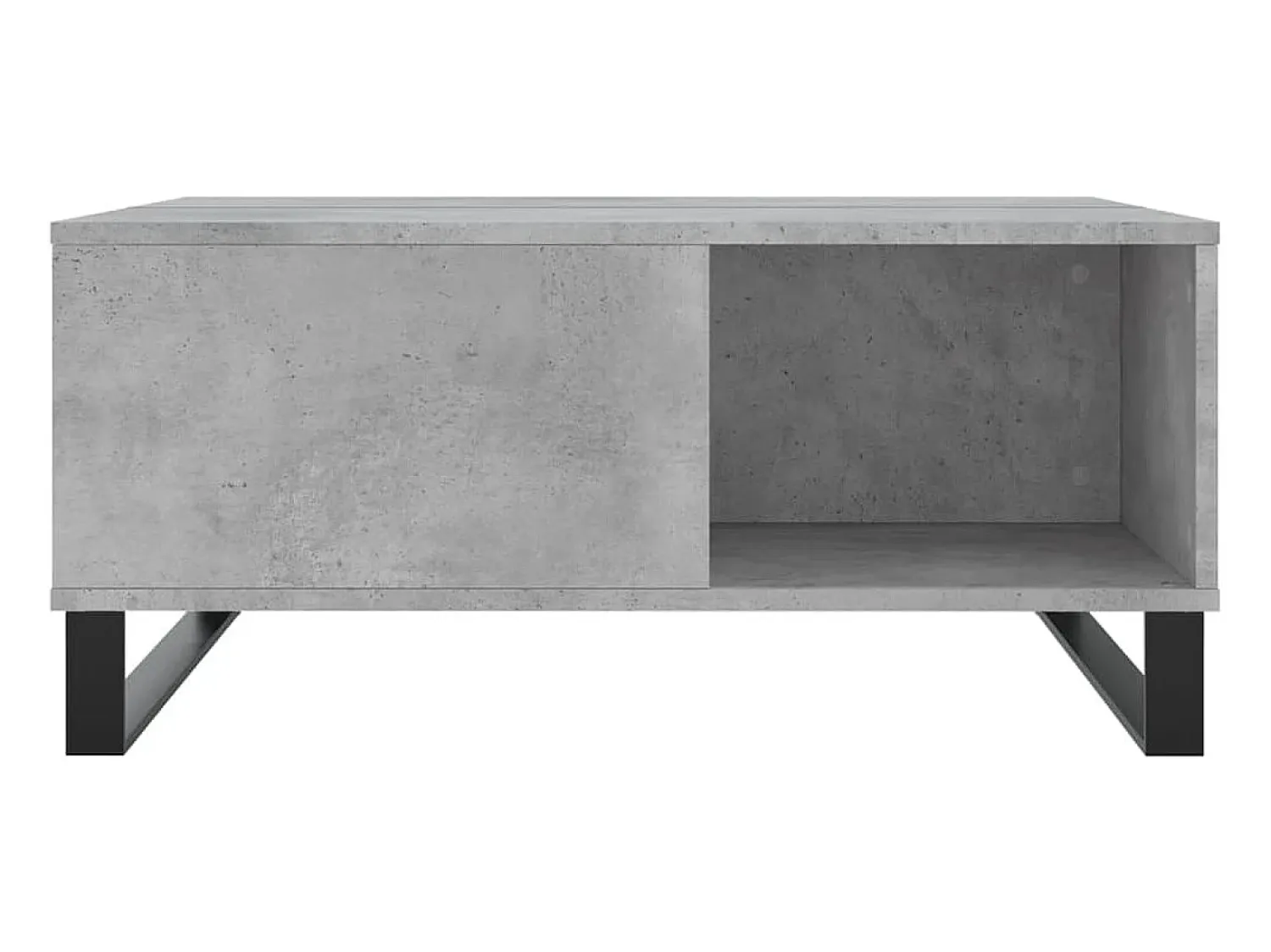 Mesa De Centro| Mesa de centro 80x80x36,5 cm derivados madeira cimento PT314897 Cinzento