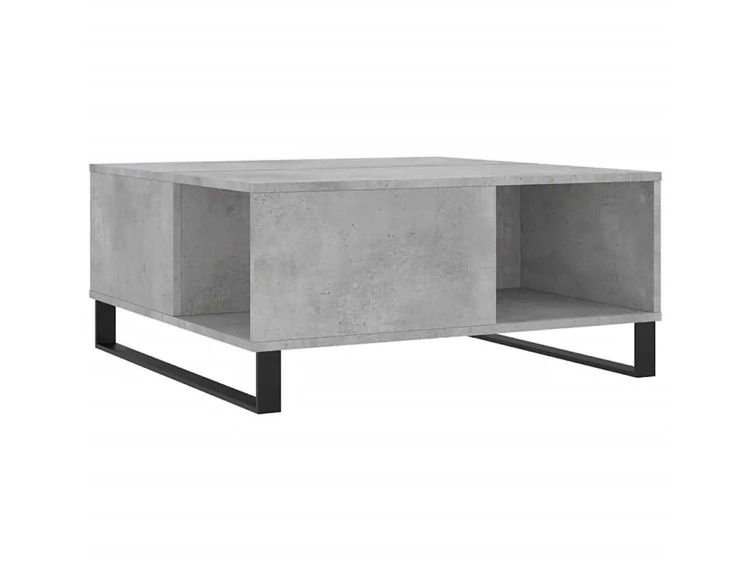 Mesa De Centro| Mesa de centro 80x80x36,5 cm derivados madeira cimento PT314897 Cinzento