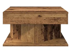 Discount vidaxl Mesa de centro 55x55x30 cm derivados de madeira madeira velha Natural claro