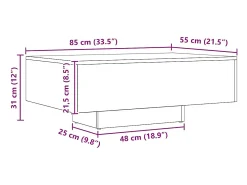vidaxl Mesa de centro 85x55x31 cm deriv. madeira carvalho artisiano^ Mesa De Centro