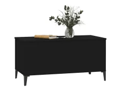 Outlet vidaxl Mesa de centro 90x44,5x45 cm derivados de madeira Preto