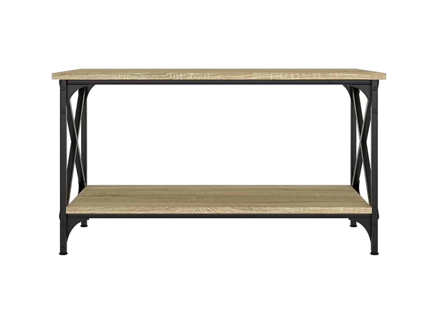 Outlet Mesa de centro 80x45x45 cm deriv. madeira/ferro carvalho sonoma PT459867 Castanho