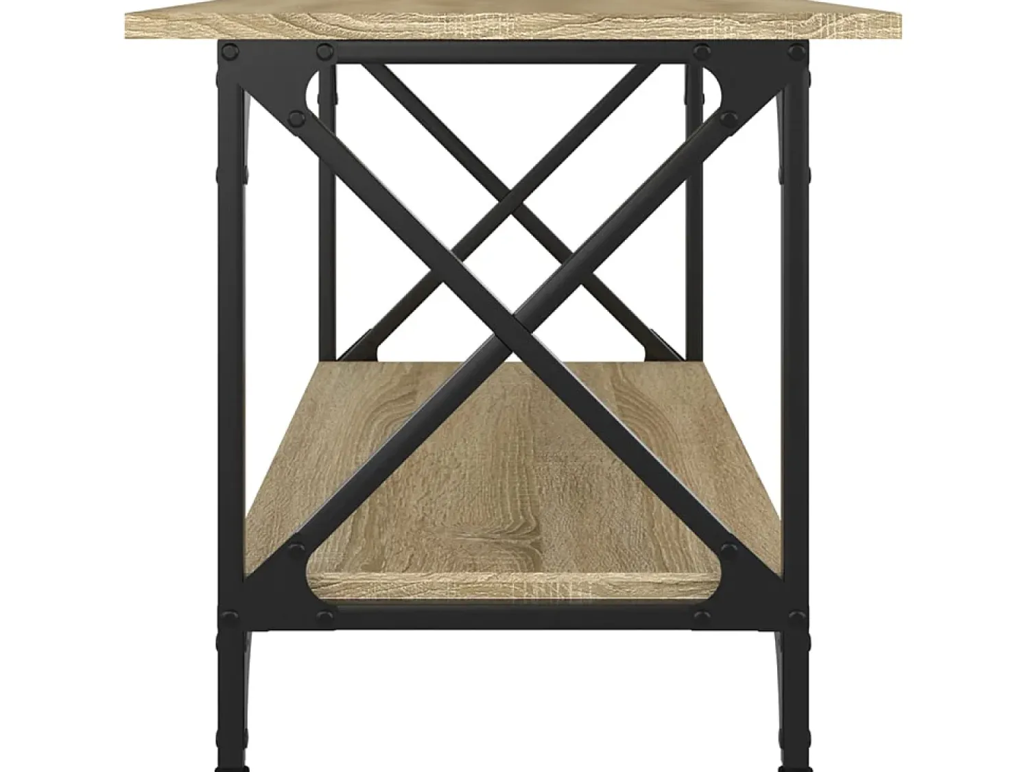 Outlet Mesa de centro 80x45x45 cm deriv. madeira/ferro carvalho sonoma PT459867 Castanho