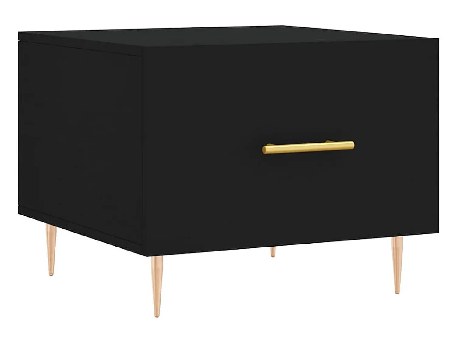 Clearance vidaxl Mesa de centro 50x50x40 cm derivados de madeira Preto