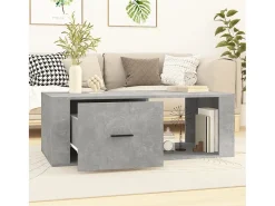 Mesa De Centro* Mesa de centro 100x50,5x35 cm derivados madeira cinza cimento PT549391 Cinzento