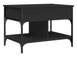 Mesa De Centro*vidaxl Mesa de centro 70x50x50 cm derivados de madeira/metal Preto