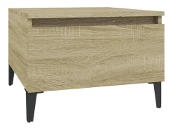 Mesa De Centro| Mesa de centro 50x46x35 cm derivados de madeira carvalho sonoma PT999977 Castanho