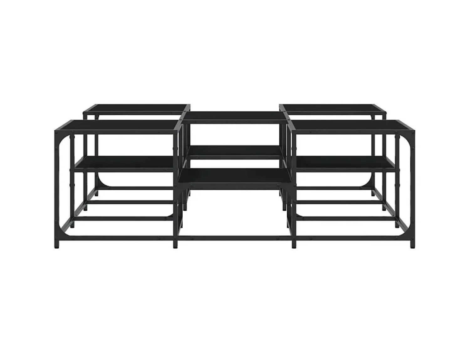 Mesa De Centro* Mesa de centro 121x121x40 cm derivados de madeira PT878995 Preto