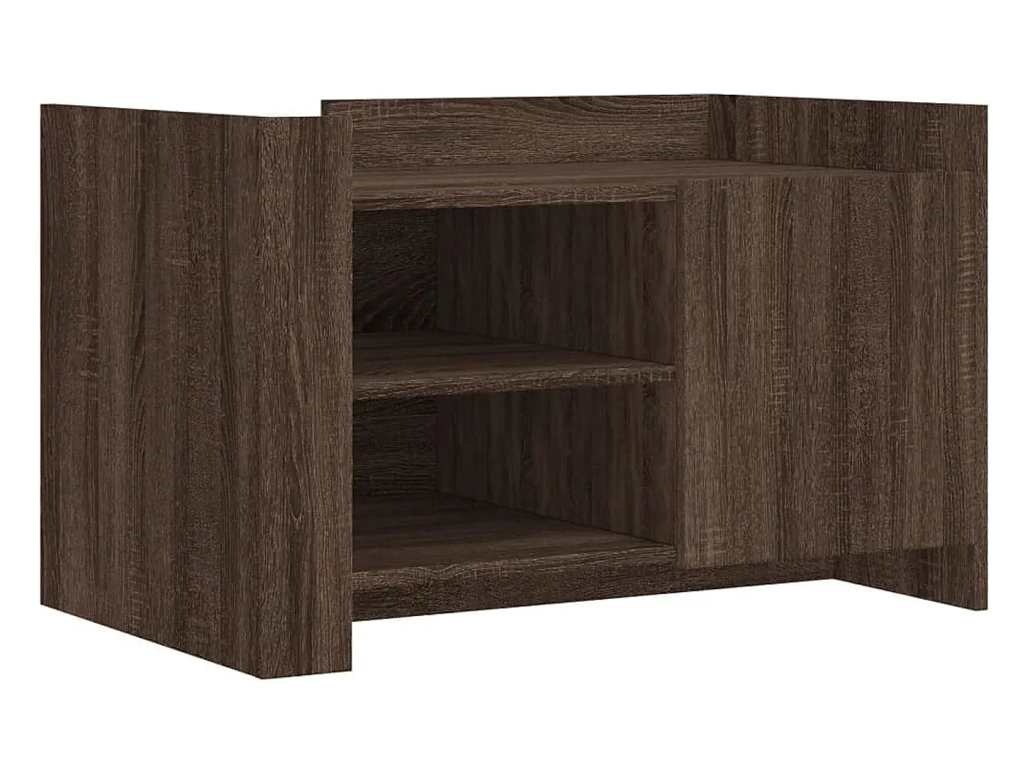 Mesa De Centro| Mesa de centro 80x50x50 cm derivados madeira carvalho PT443700 Castanho