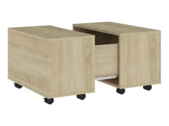 Mesa De Centro| Mesa de centro 60x60x38 cm derivados de madeira carvalho sonoma PT477024 Castanho