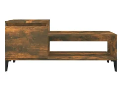 vidaxl Mesa de centro 100x50x45 cm derivados madeira carvalho fumado^ Mesa De Centro