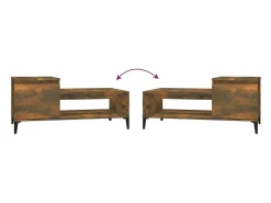vidaxl Mesa de centro 100x50x45 cm derivados madeira carvalho fumado^ Mesa De Centro