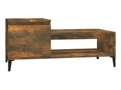 vidaxl Mesa de centro 100x50x45 cm derivados madeira carvalho fumado^ Mesa De Centro