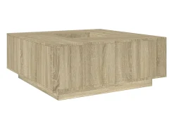 Mesa De Centro|vidaxl Mesa de centro 100x100x40 cm derivados madeira carvalho sonoma Natural claro
