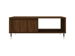 Mesa De Centro| Mesa de centro 90x60x35 cm derivados madeira carvalho PT407316 Castanho