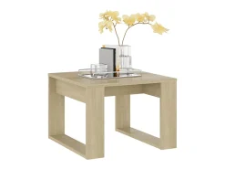 Mesa De Centro| Mesa de centro 50x50x35 cm derivados de madeira carvalho sonoma PT726054 Castanho
