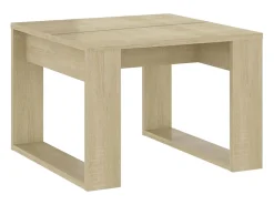 Mesa De Centro| Mesa de centro 50x50x35 cm derivados de madeira carvalho sonoma PT726054 Castanho