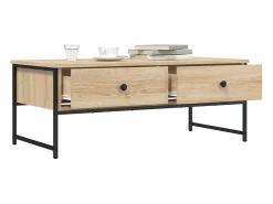 Best vidaxl Mesa de centro 101x49x39,5 cm derivados madeira carvalho sonoma Natural claro