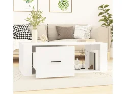 Mesa De Centro| Mesa de centro 100x50,5x35 cm derivados de madeira PT185838 Branco