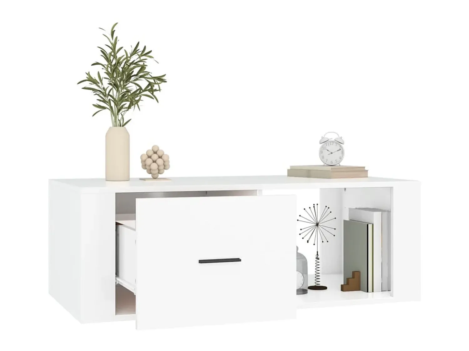 Mesa De Centro| Mesa de centro 100x50,5x35 cm derivados de madeira PT185838 Branco