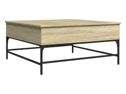 Mesa De Centro*vidaxl Mesa de centro 95x95x45 cm deriv. madeira/metal carvalho sonoma Castanho