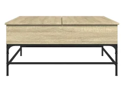 Mesa De Centro*vidaxl Mesa de centro 95x95x45 cm deriv. madeira/metal carvalho sonoma Castanho