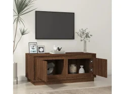 Mesa de centro 102x50x44 cm derivados madeira carvalho PT711314 Castanho
