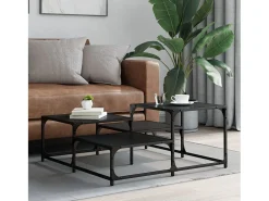 Mesa De Centro* Mesa de centro 87,5x87,5x40 cm derivados de madeira PT766471 Preto