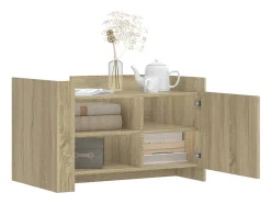 Mesa De Centro| Mesa de centro 80x50x50 cm derivados de madeira carvalho sonoma PT106828 Natural claro
