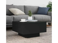 Mesa De Centro*vidaxl Mesa de centro 55x55x31 cm derivados de madeira Preto